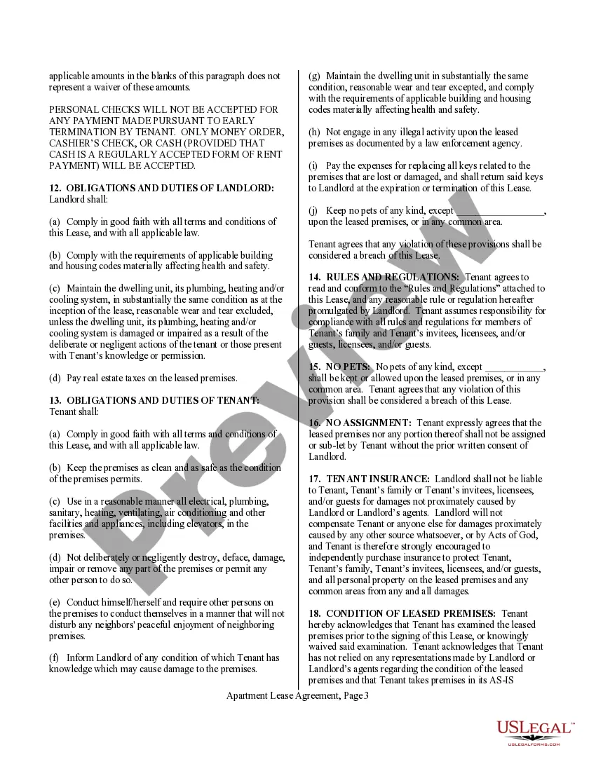 Get Apartment Lease for Less Than a Year Preview Apartment Lease for Less Than a Year