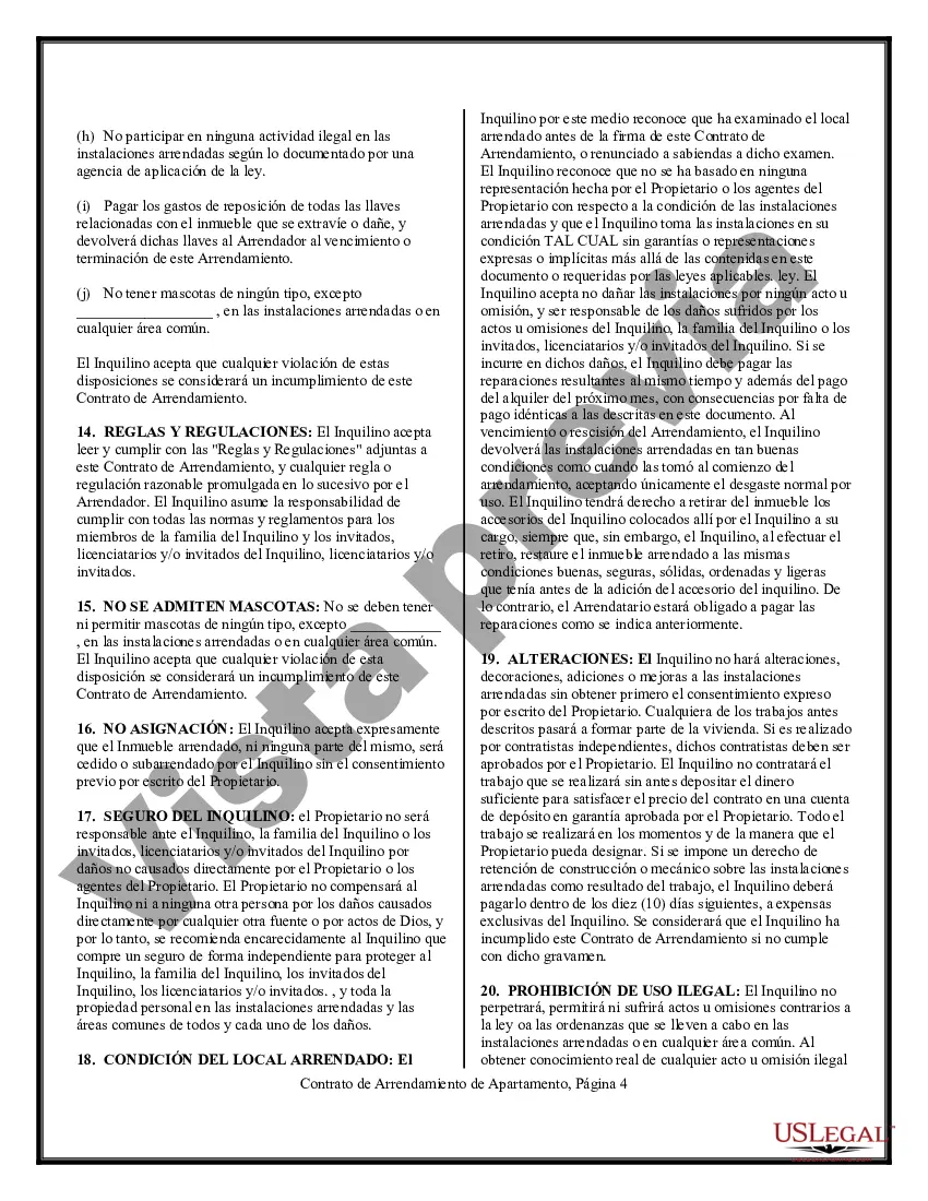 Preview Contrato de arrendamiento de apartamento