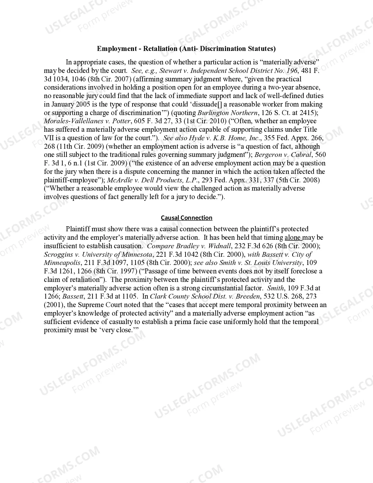 Preview 10.00 Employment Retaliation Overview