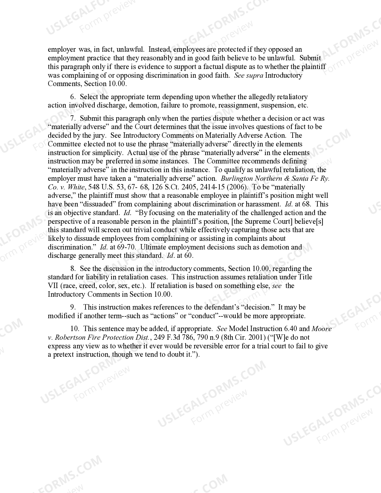 10.41 ELEMENTS OF CLAIM: RETALIATION FOR OPPOSITION TO HARASSMENT OR ...