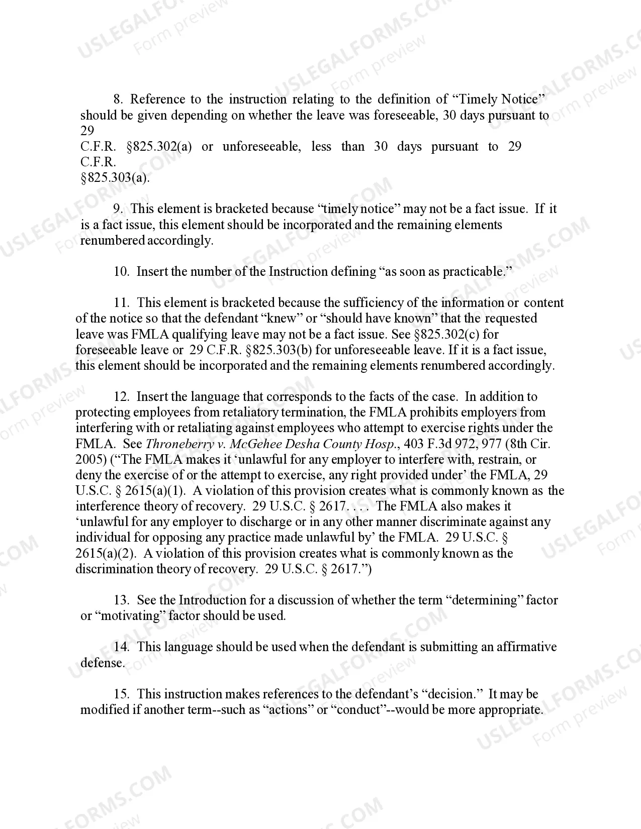 Preview 14.44 ELEMENTS OF CLAIM: WRONGFUL TERMINATION (Employee Needed to Care for Covered Servicemember with a Serious Injury or Illness)