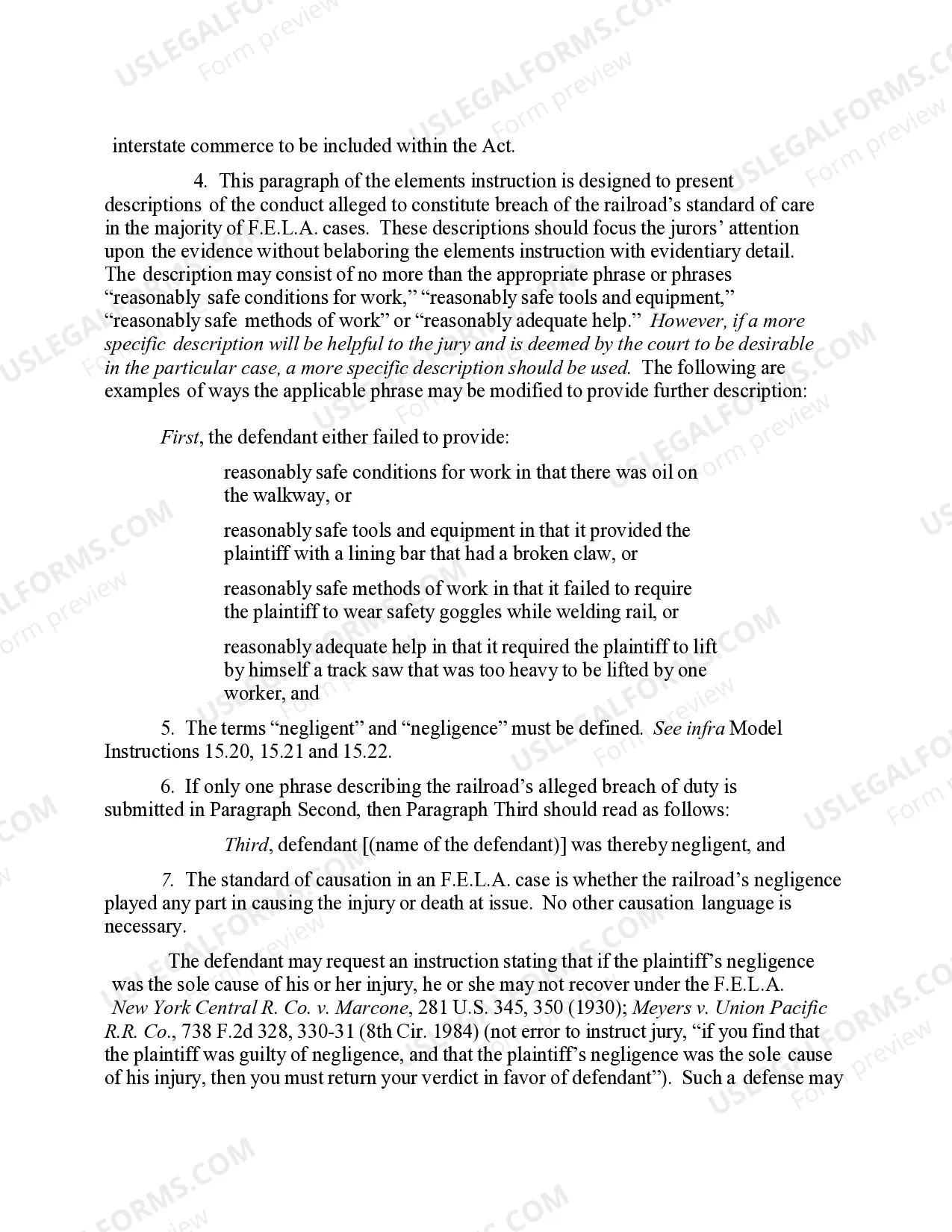 Preview 15.40 ELEMENTS OF CLAIM: GENERAL F.E.L.A. NEGLIGENCE