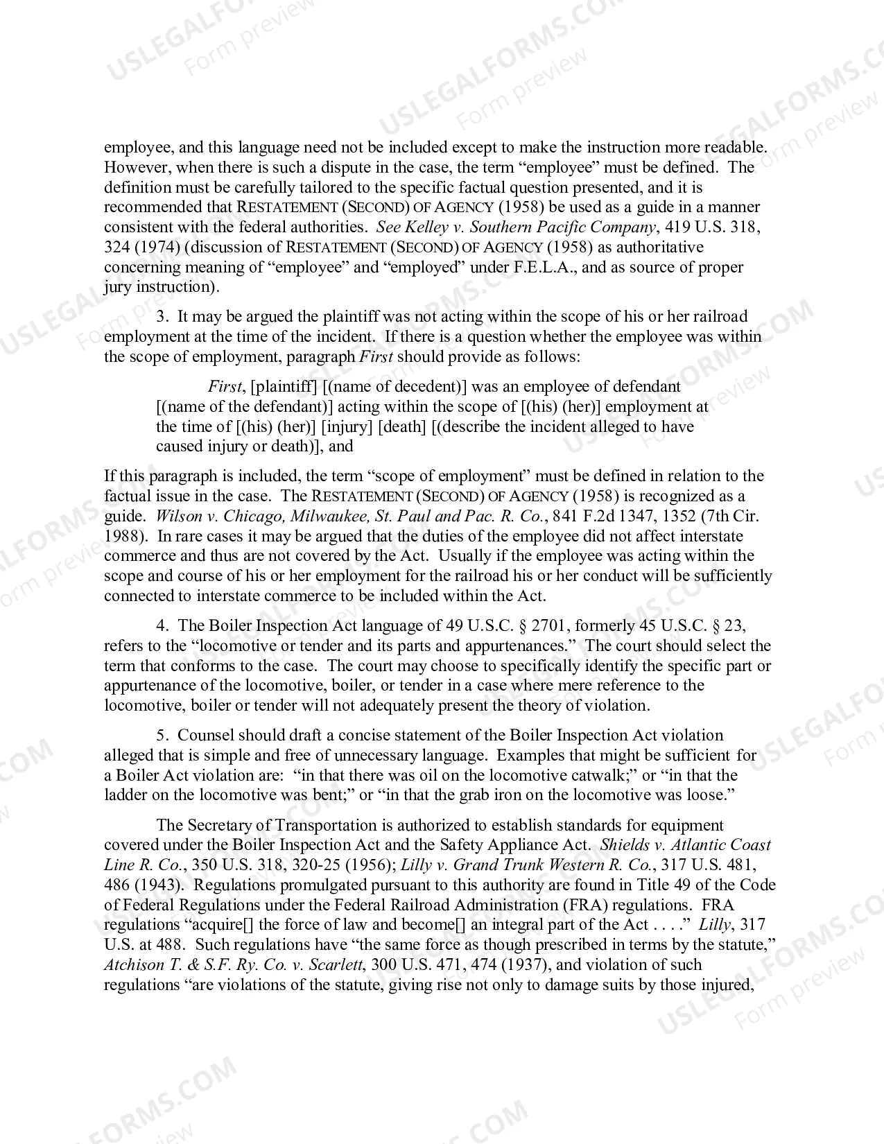 Preview 15.41 ELEMENTS OF CLAIM: BOILER INSPECTION ACT VIOLATION
