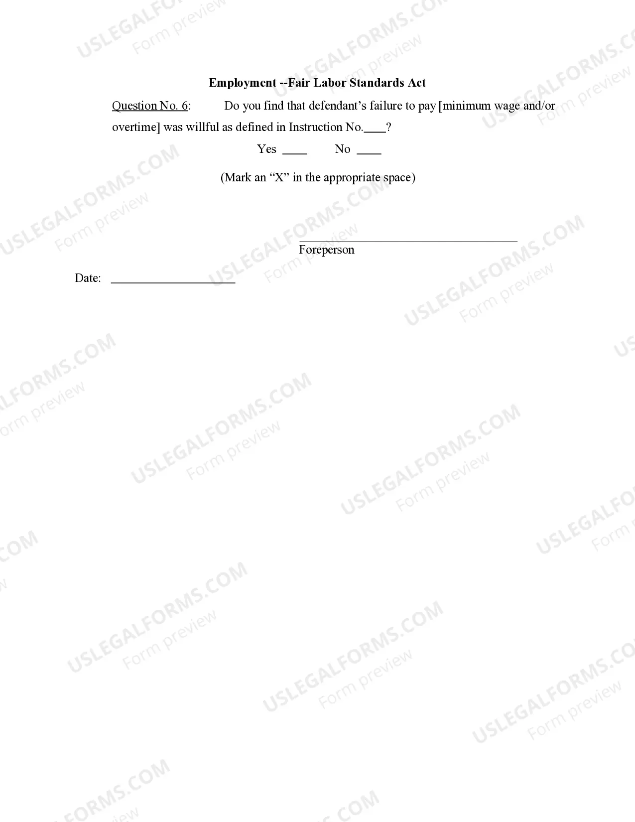 Preview 16.91 SPECIAL VERDICT FORM: INTERROGATORIES (HOURS WORKED)