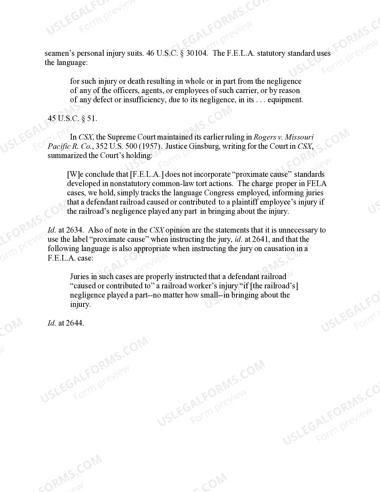 Preview 17.02 EXPLANATORY: JONES ACT--CAUSATION