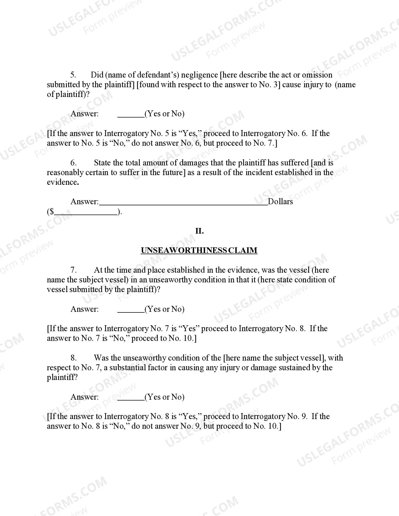 Preview 17.90 SPECIAL VERDICT FORM: INTERROGATORIES I