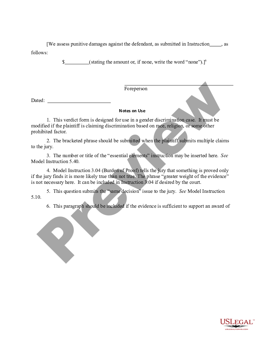 5.80 GENERAL VERDICT FORM | US Legal Forms