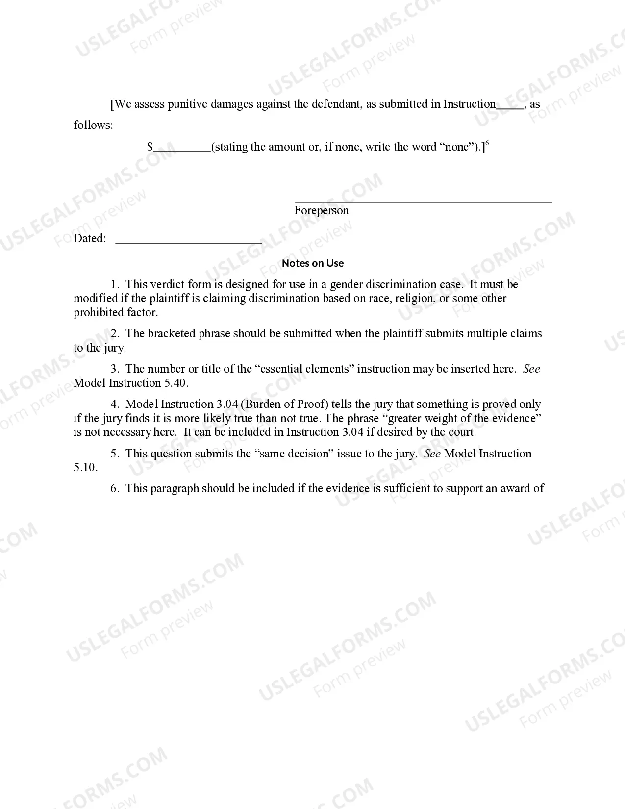 Preview 5.80 GENERAL VERDICT FORM