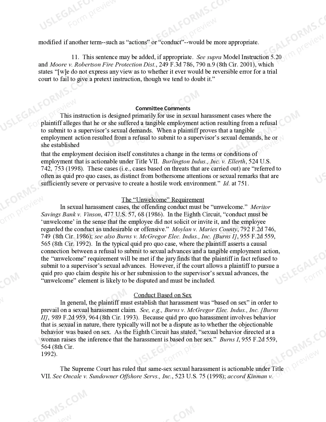Preview 8.40 ELEMENTS OF CLAIM: HARASSMENT (By Supervisor With Tangible Employment Action)