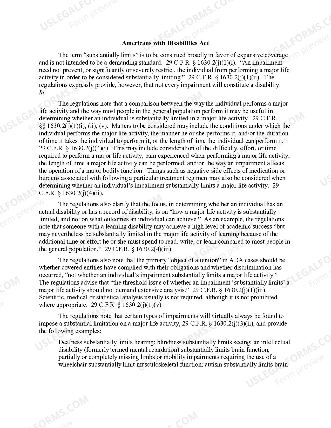 Preview 9.00 Americans with Disabilities Act Overview