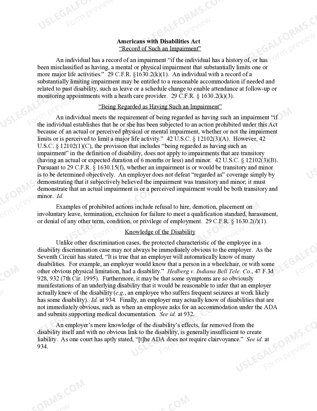 Preview 9.00 Americans with Disabilities Act Overview