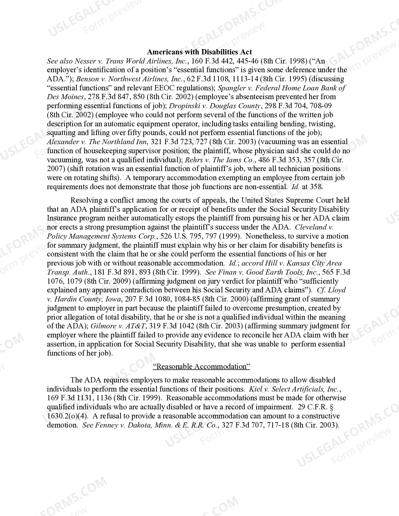 Preview 9.00 Americans with Disabilities Act Overview