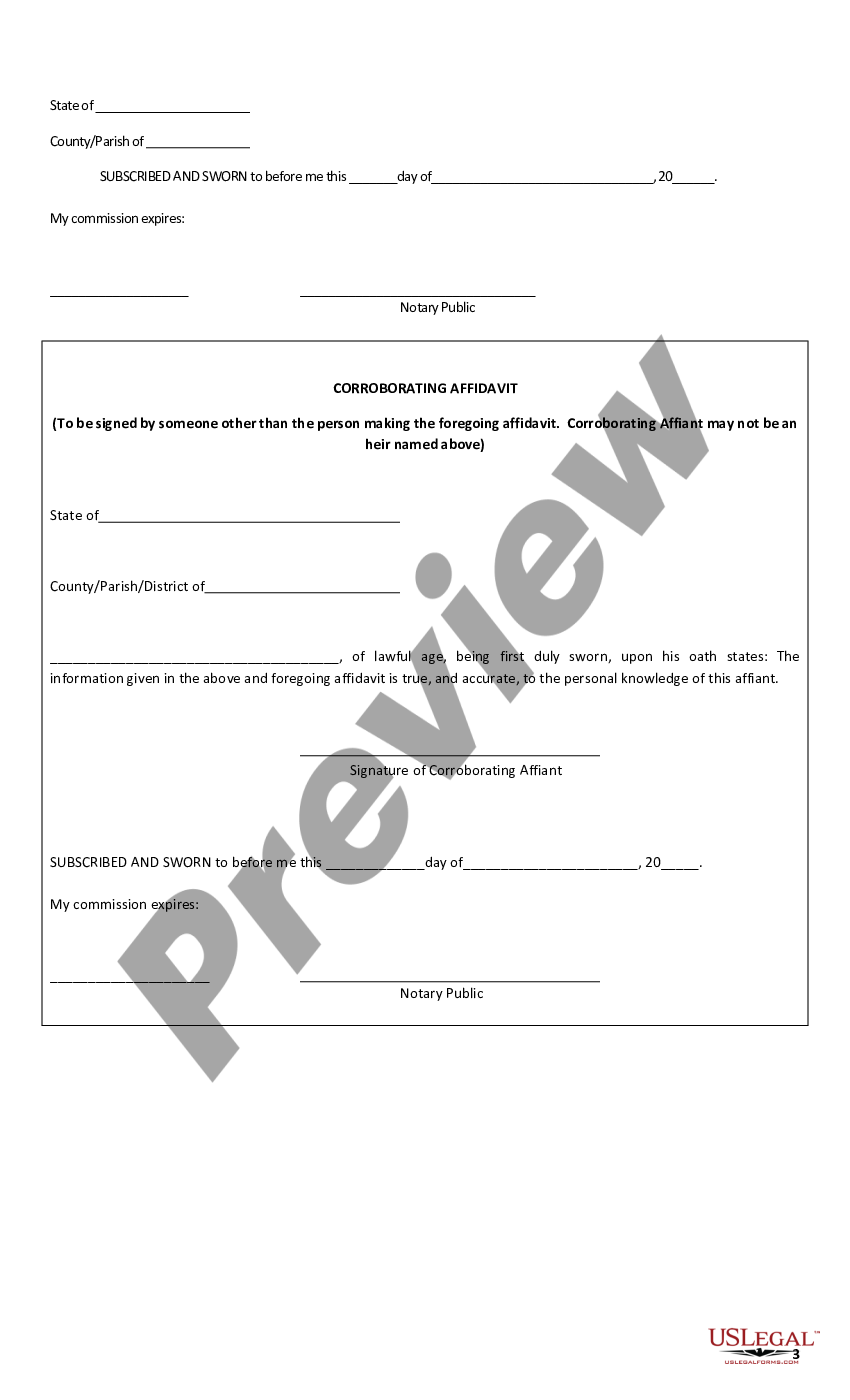 Affidavit of Death and Heirship | US Legal Forms