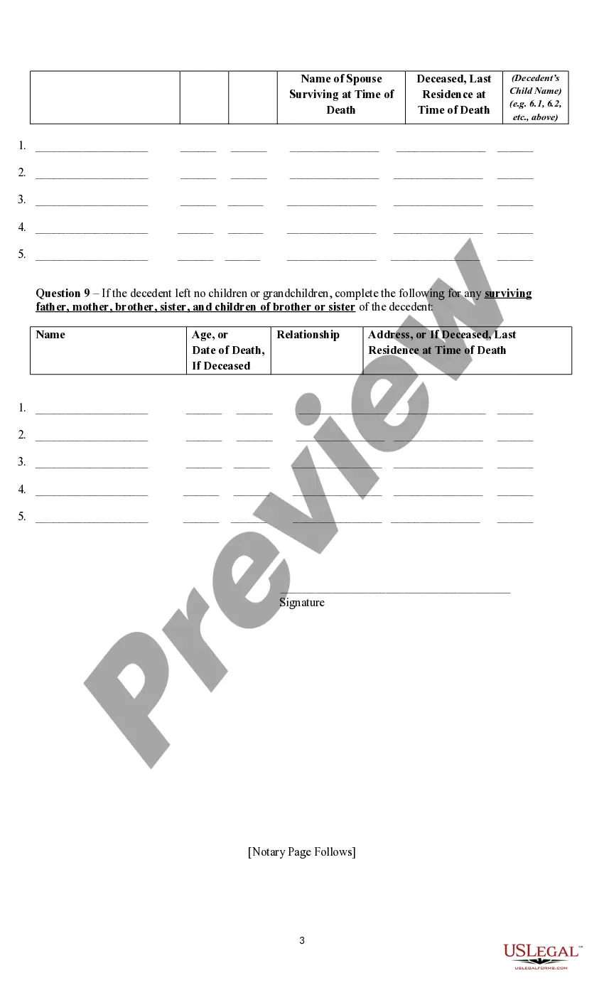 Get Affidavit of Death and Heirship of Decedent Preview Affidavit of Death and Heirship of Decedent