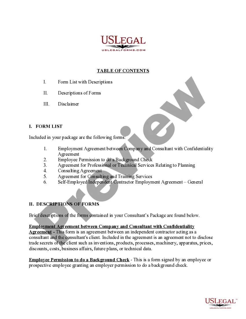 Preview Consultants Package