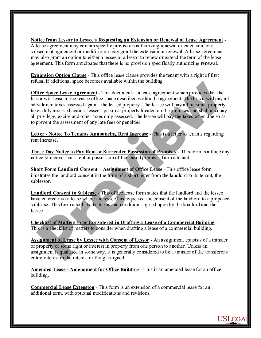 Oakland Michigan Landlord Tenant Commercial Package Us Legal Forms 8231