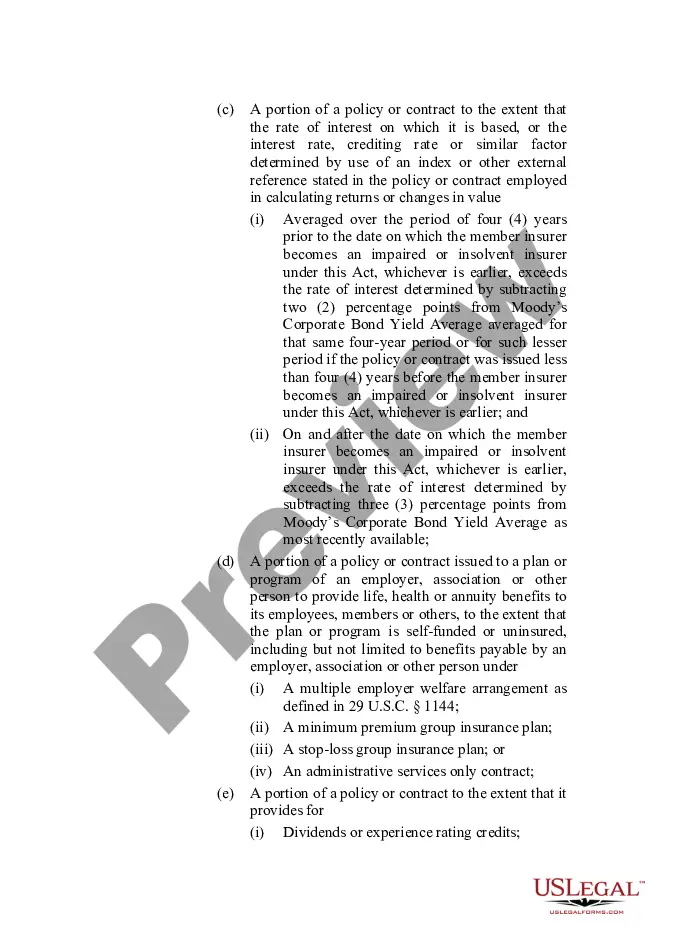 Preview Life and Health Insurance Guaranty Association Model Act