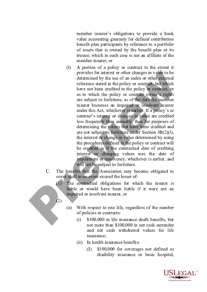 Preview Life and Health Insurance Guaranty Association Model Act