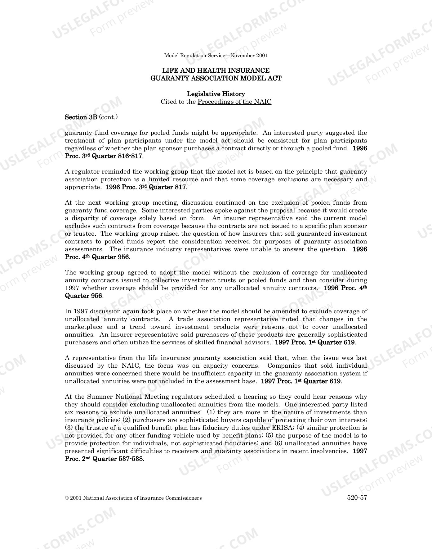 Life and Health Insurance Guaranty Association Model Act Legislative