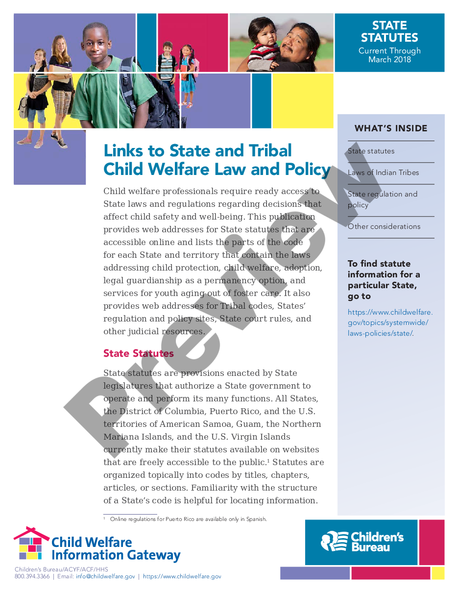 page 0 Online Resources for State Child Welfare Law and Policy preview
