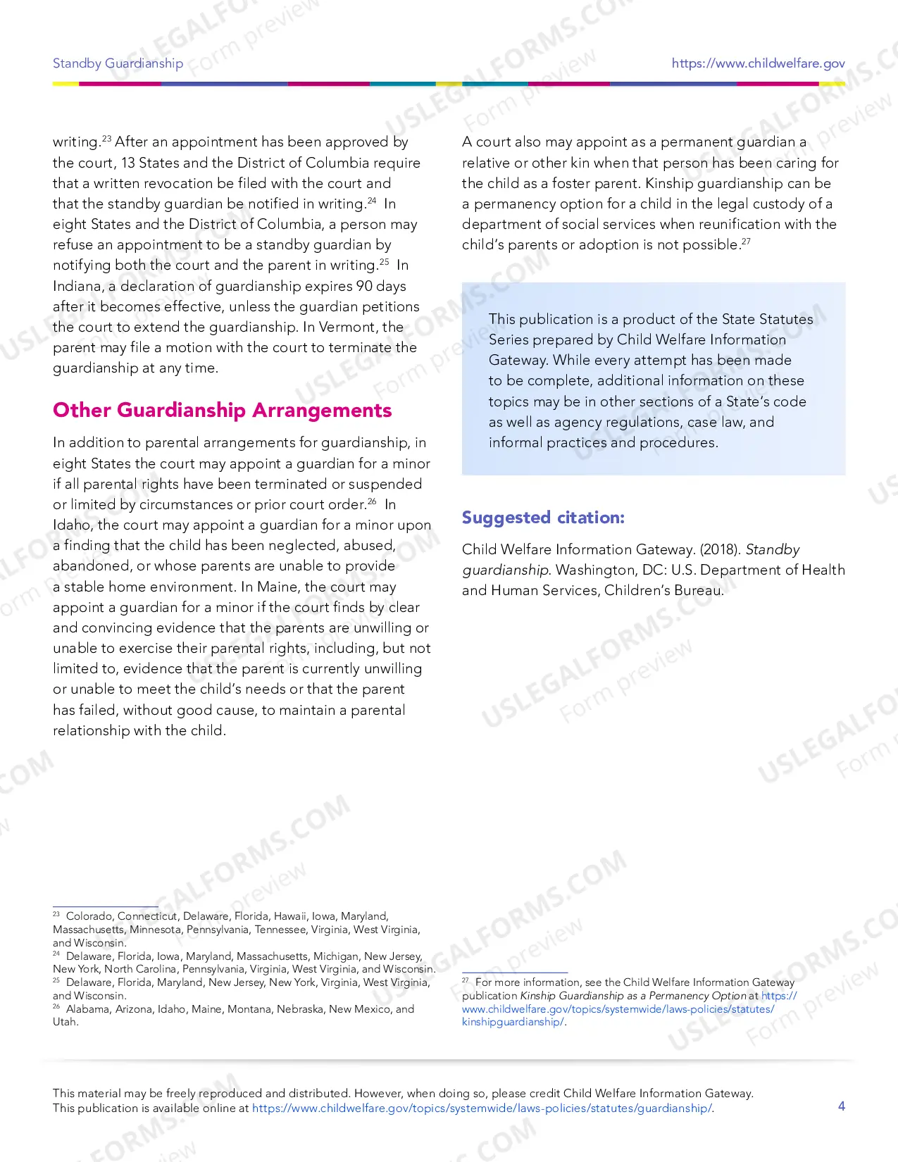 Preview Standby Guardianship Guide