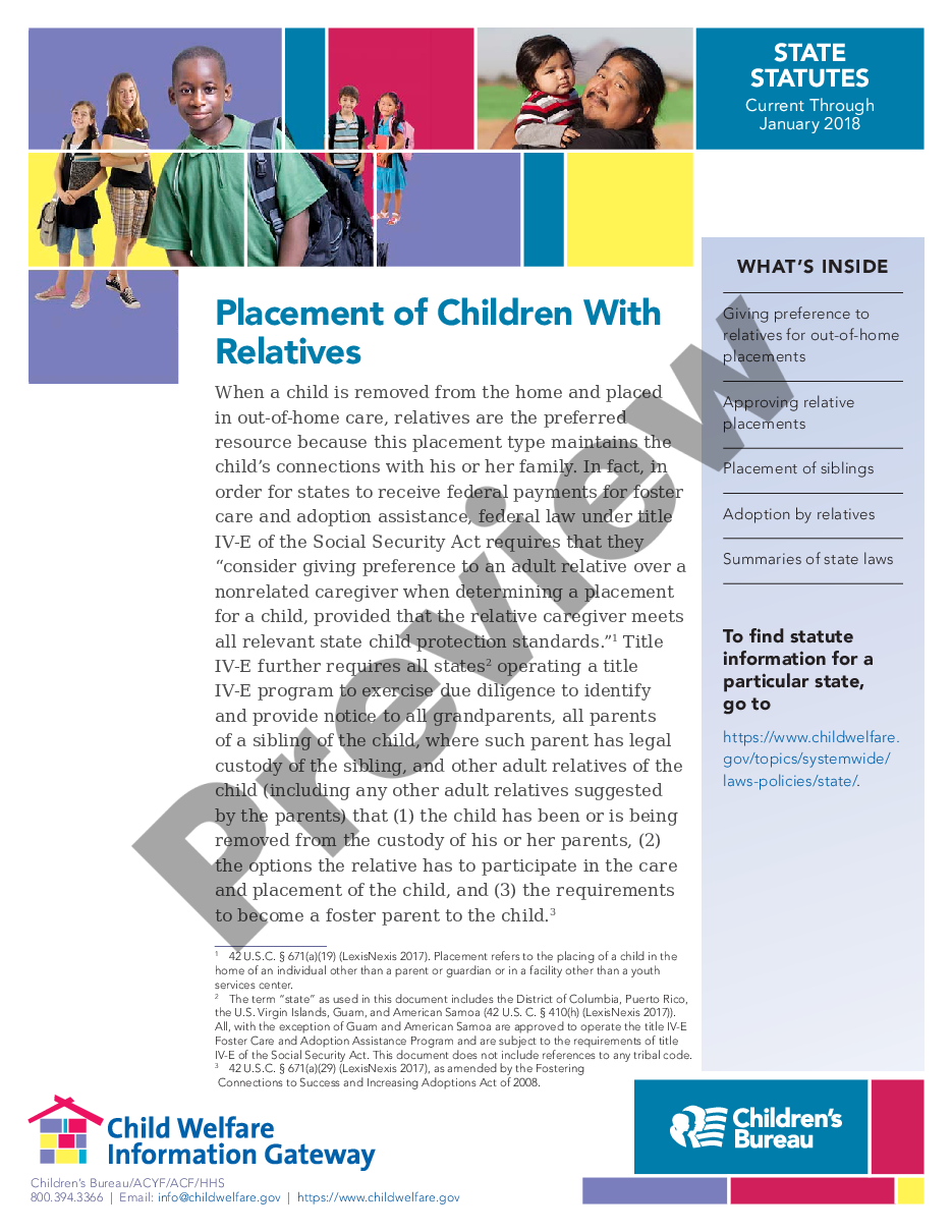 page 0 Placement of Children With Relatives preview
