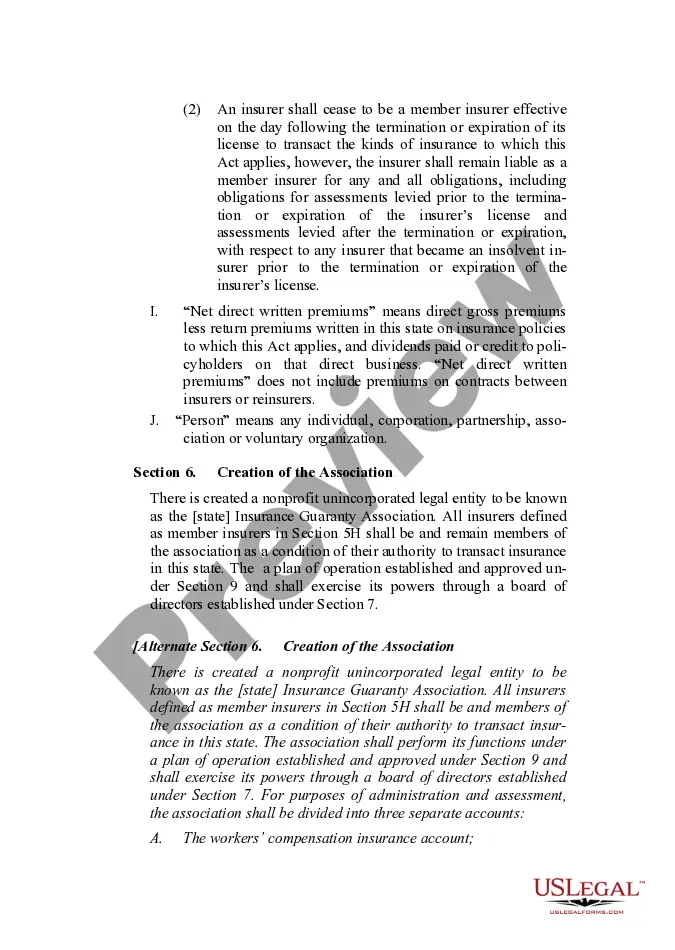 Get Post Assessment Property and Liability Insurance Guaranty Association Model Act Preview Post Assessment Property and Liability Insurance Guaranty Association Model Act