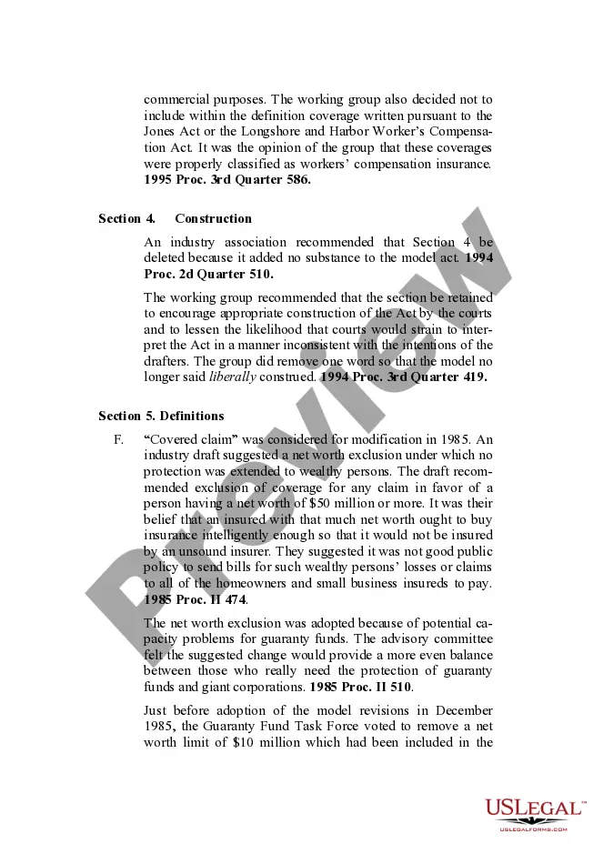 Get Post Assessment Property and Liability Insurance Guaranty Association Model Act Legislative History Preview Post Assessment Property and Liability Insurance Guaranty Association Model Act Legislative History