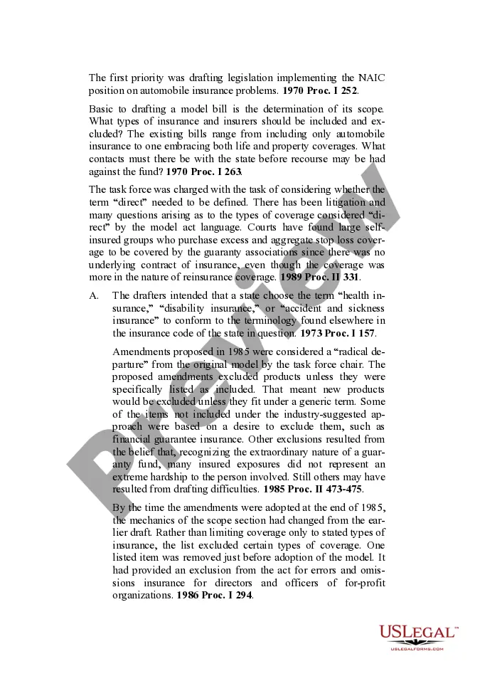 Get Post Assessment Property and Liability Insurance Guaranty Association Model Act Legislative History Preview Post Assessment Property and Liability Insurance Guaranty Association Model Act Legislative History