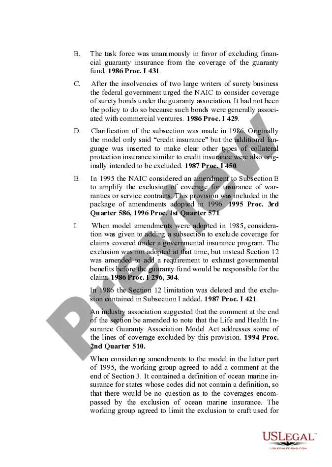 Get Post Assessment Property and Liability Insurance Guaranty Association Model Act Legislative History Preview Post Assessment Property and Liability Insurance Guaranty Association Model Act Legislative History