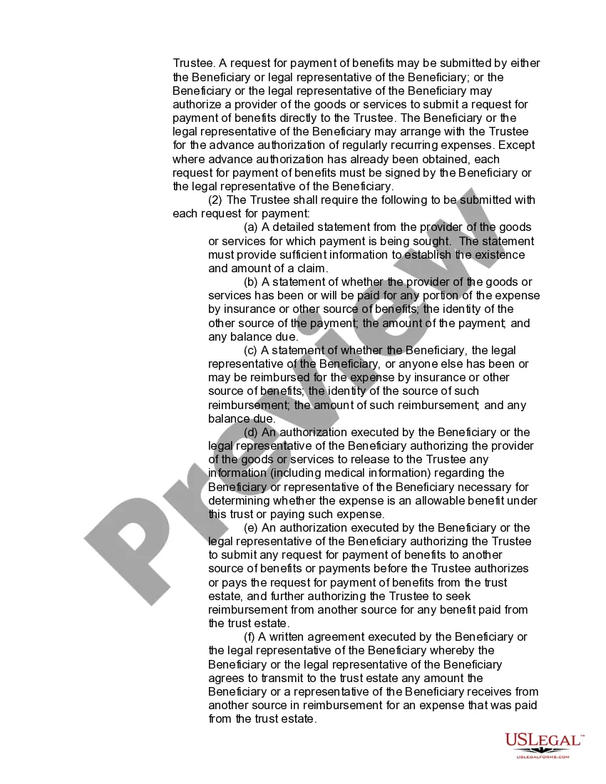 Preview Irrevocable Reversionary Inter Vivos Medical Trust