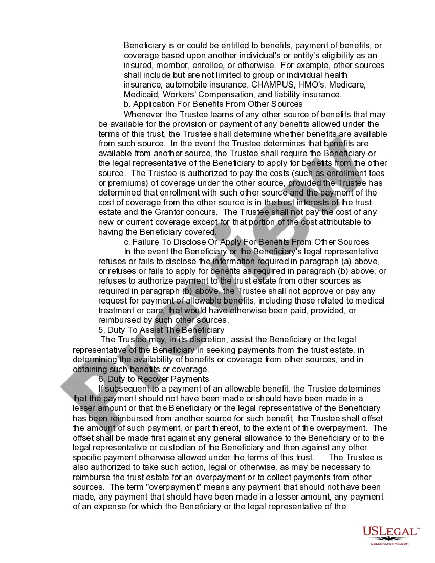 Preview Irrevocable Reversionary Inter Vivos Medical Trust