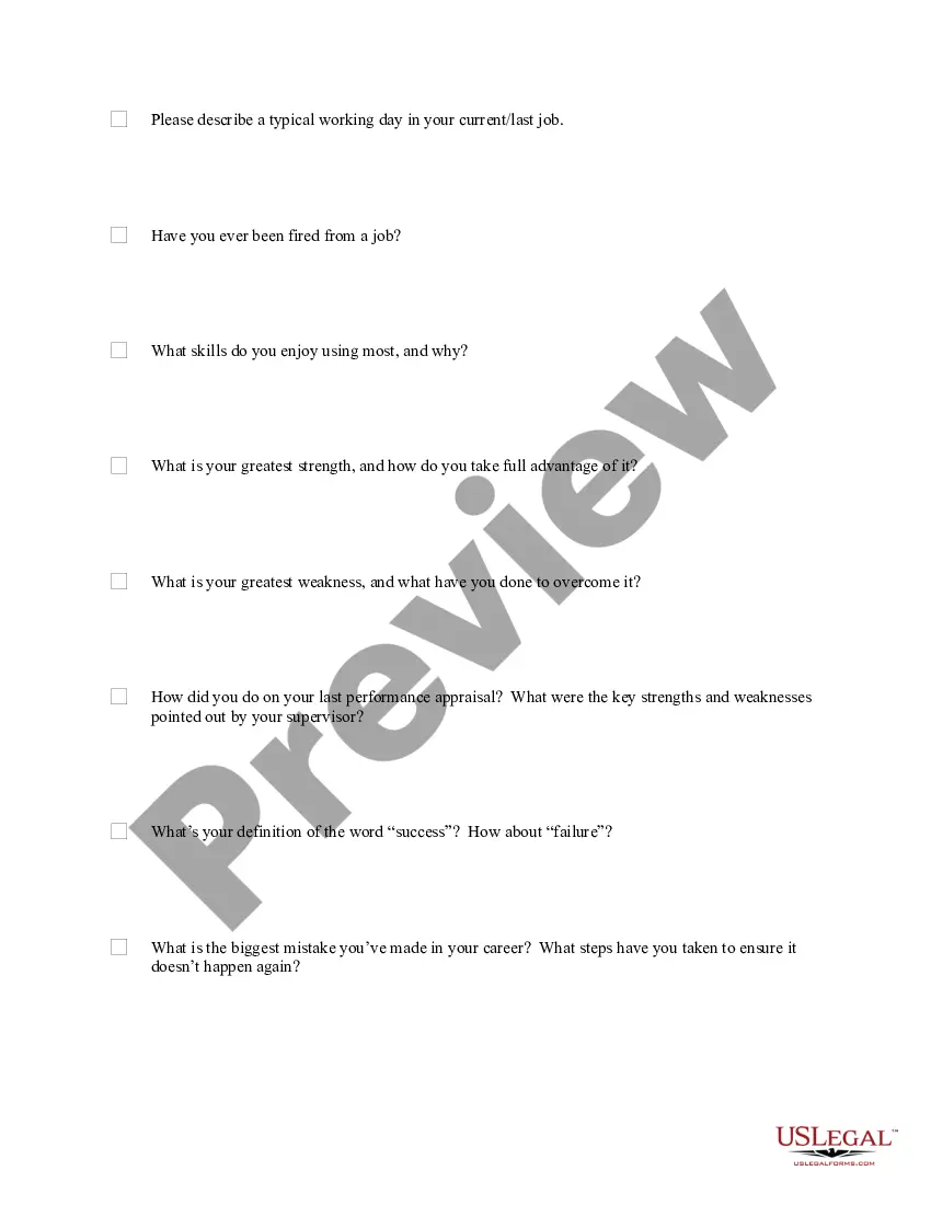 Get Checklist of Standard Hiring Interview Questions with Listening Tips and Suggested Follow-up Questions Preview Checklist of Standard Hiring Interview Questions with Listening Tips and Suggested Follow-up Questions
