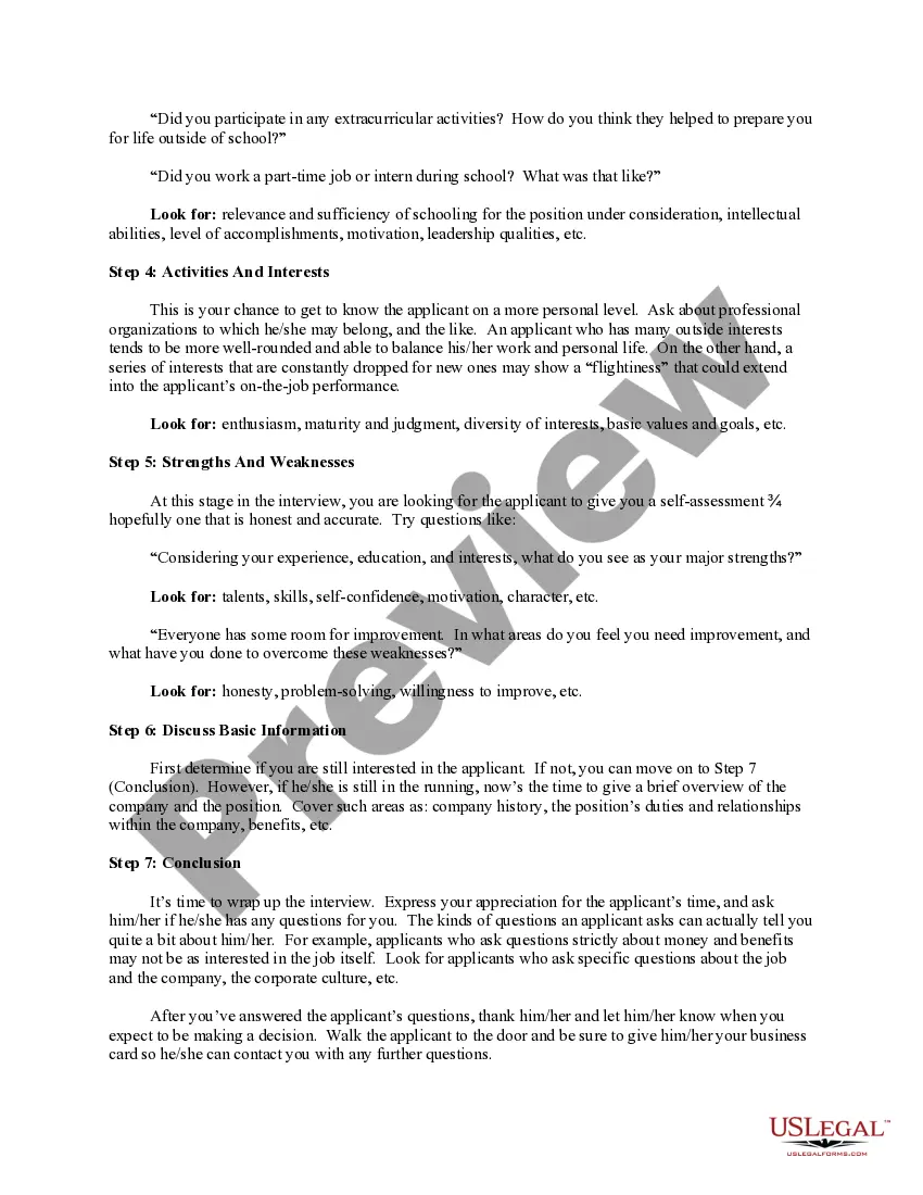 Preview Sample Interview Guide