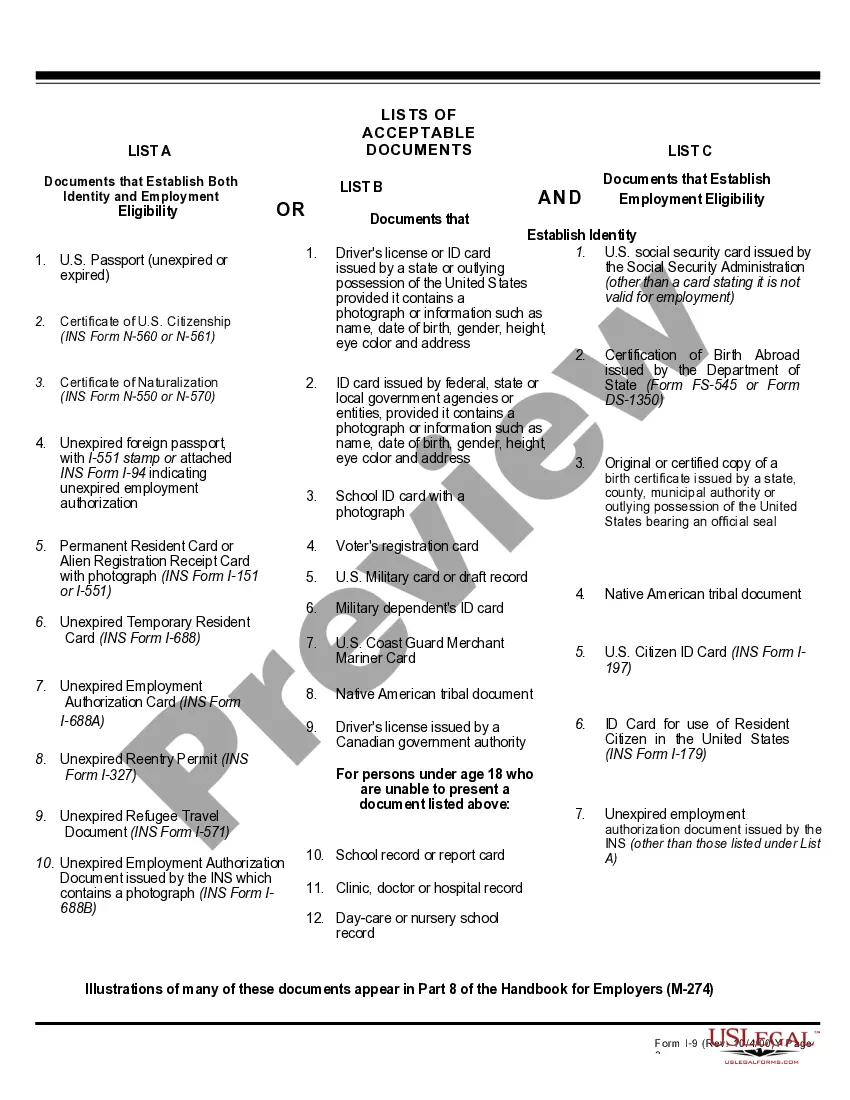 Get Form I-9 Preview Form I-9