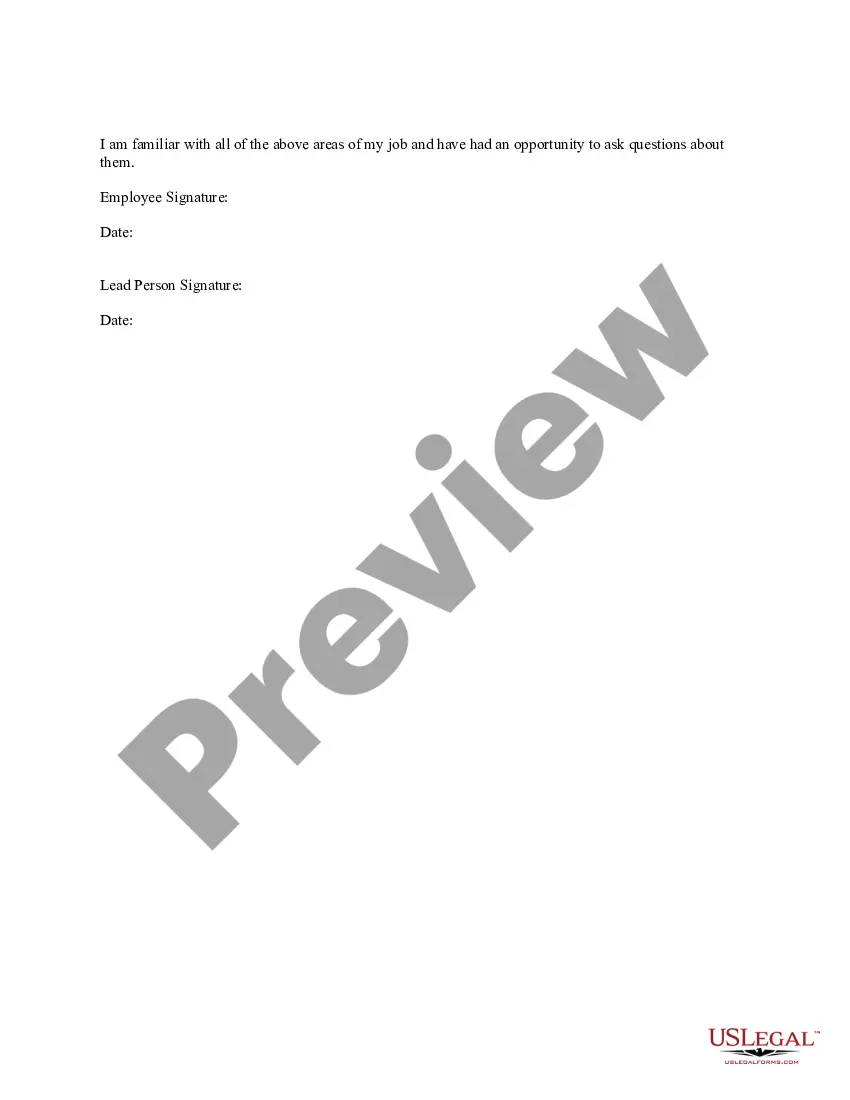 Get Initial Training and Orientation Checklist Preview Initial Training and Orientation Checklist