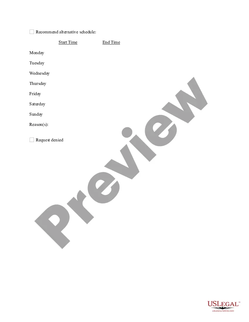 Get Flex Time Request Form Preview Flex Time Request Form