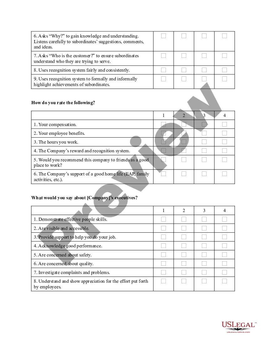 Get Employee Satisfaction Survey - Long Form Preview Employee Satisfaction Survey - Long Form