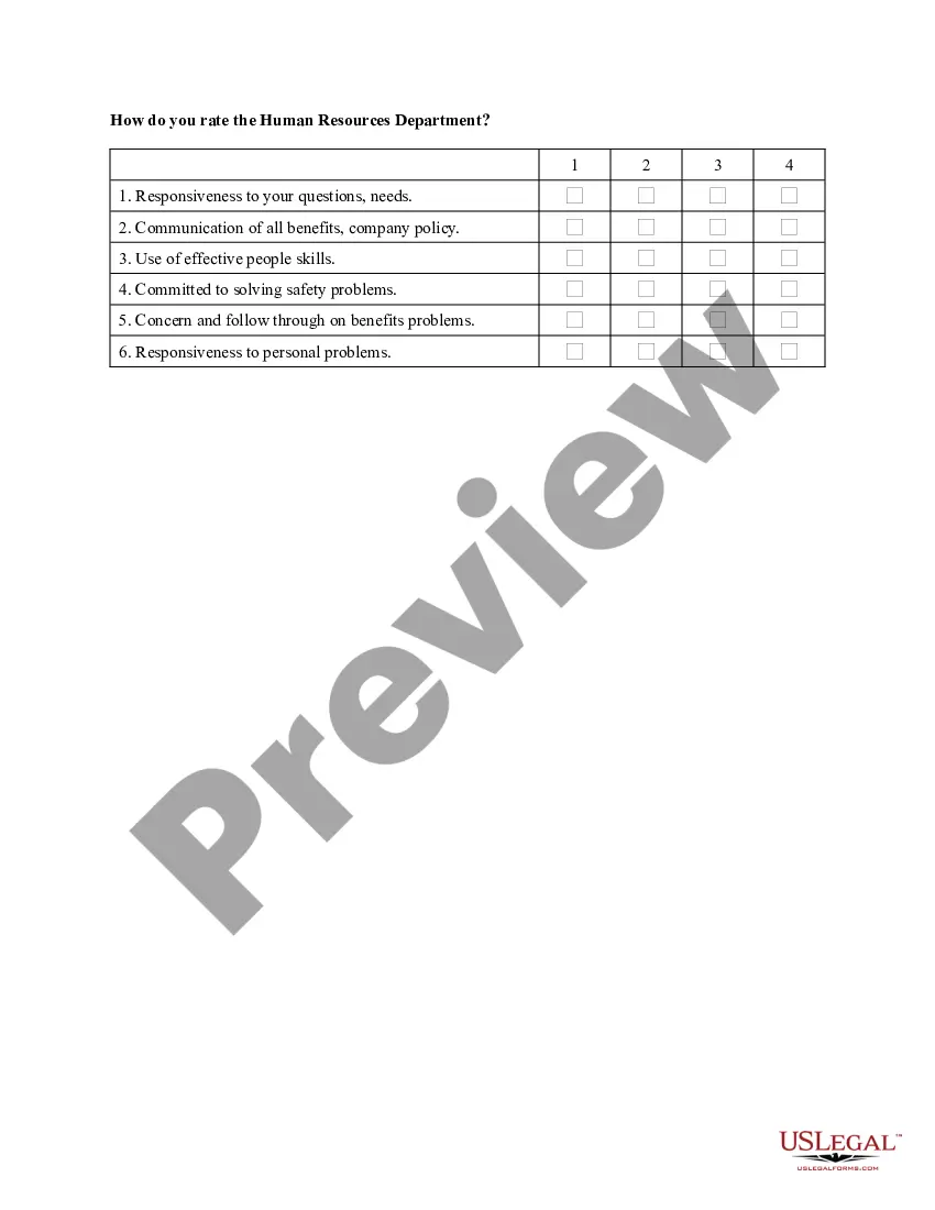 Get Employee Satisfaction Survey - Long Form Preview Employee Satisfaction Survey - Long Form