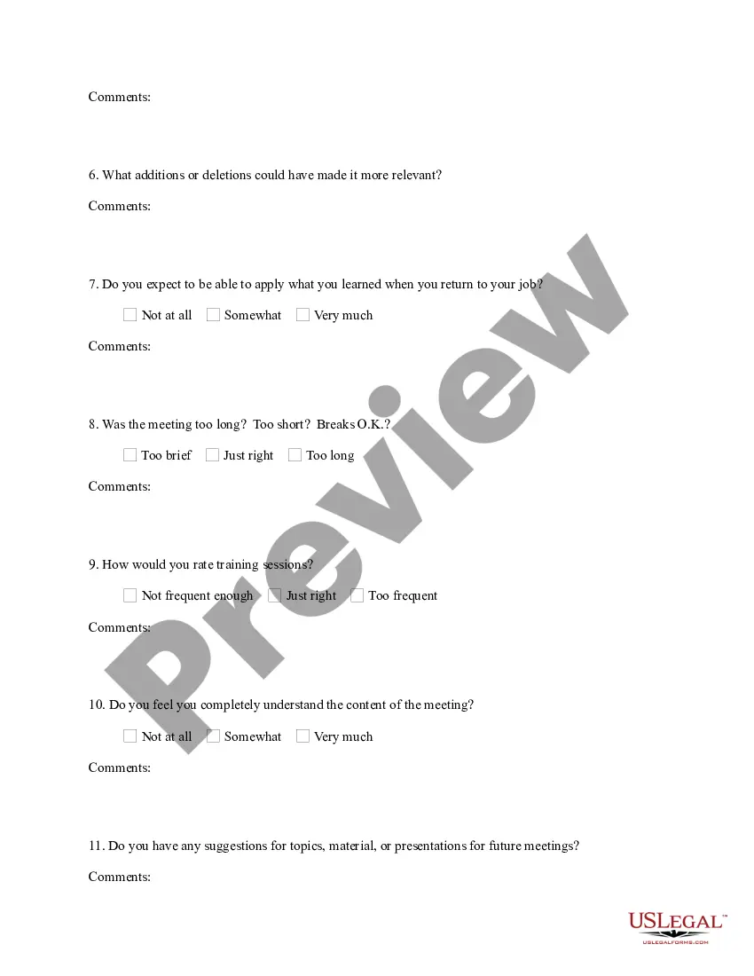 Get Employee Training Evaluation Questionnaire Preview Employee Training Evaluation Questionnaire