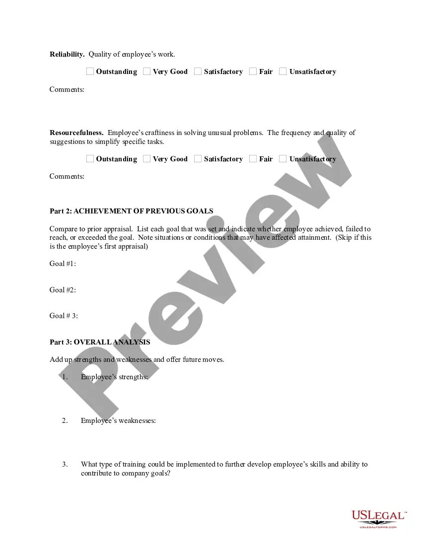 Get Performance Evaluation for Exempt Employees Preview Performance Evaluation for Exempt Employees