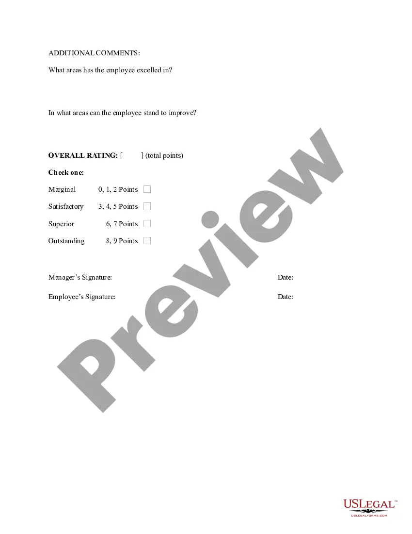 Get Hourly Employee Evaluation Preview Hourly Employee Evaluation