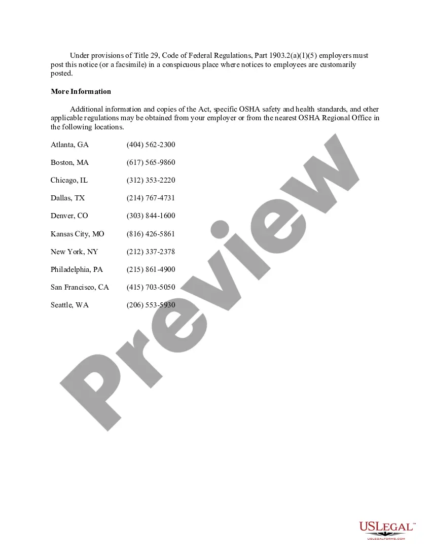 Preview Employee Safety and Health Handout