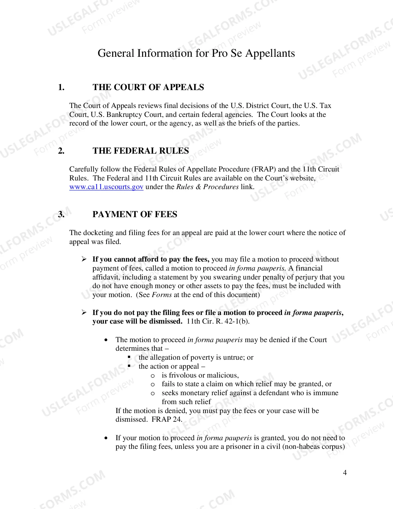 Preview Preparing an Appeal - Pro Se Appellants