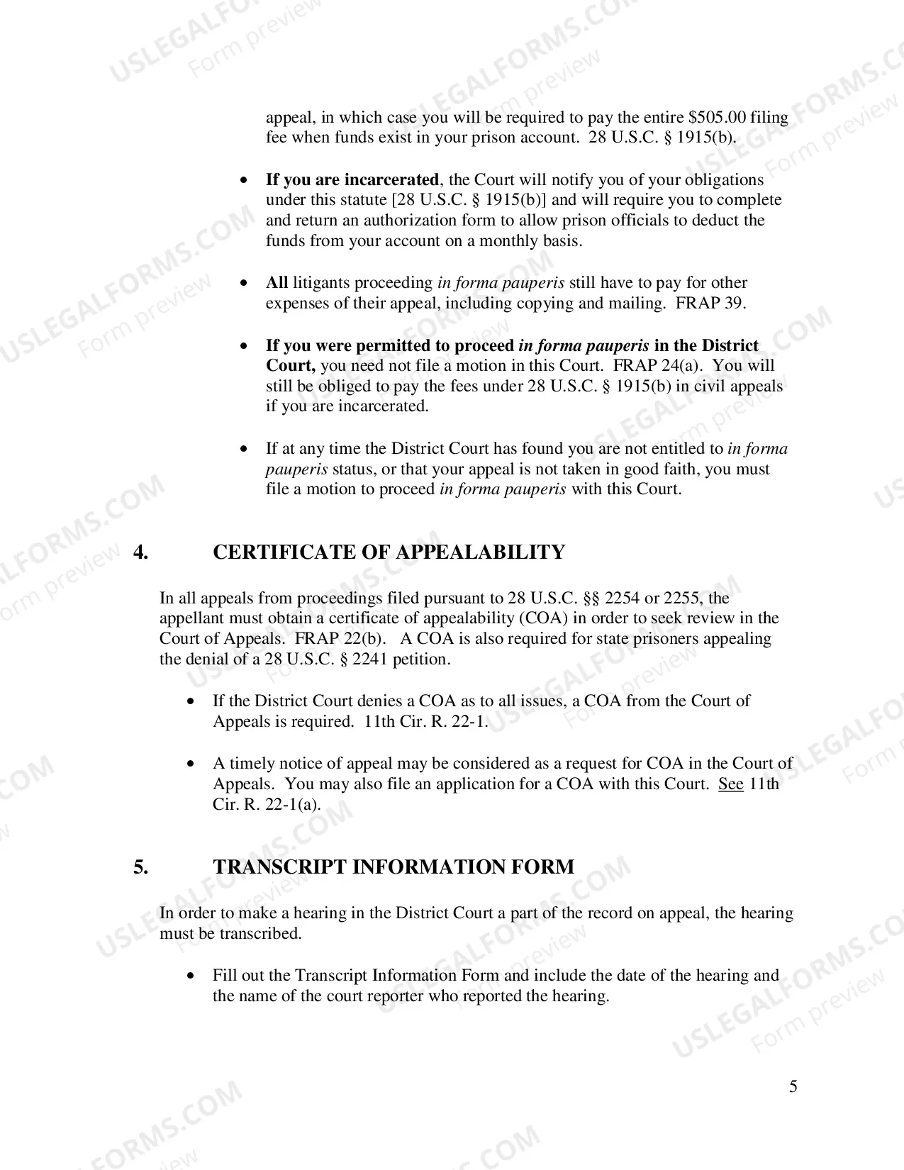 Preview Preparing an Appeal - Pro Se Appellants