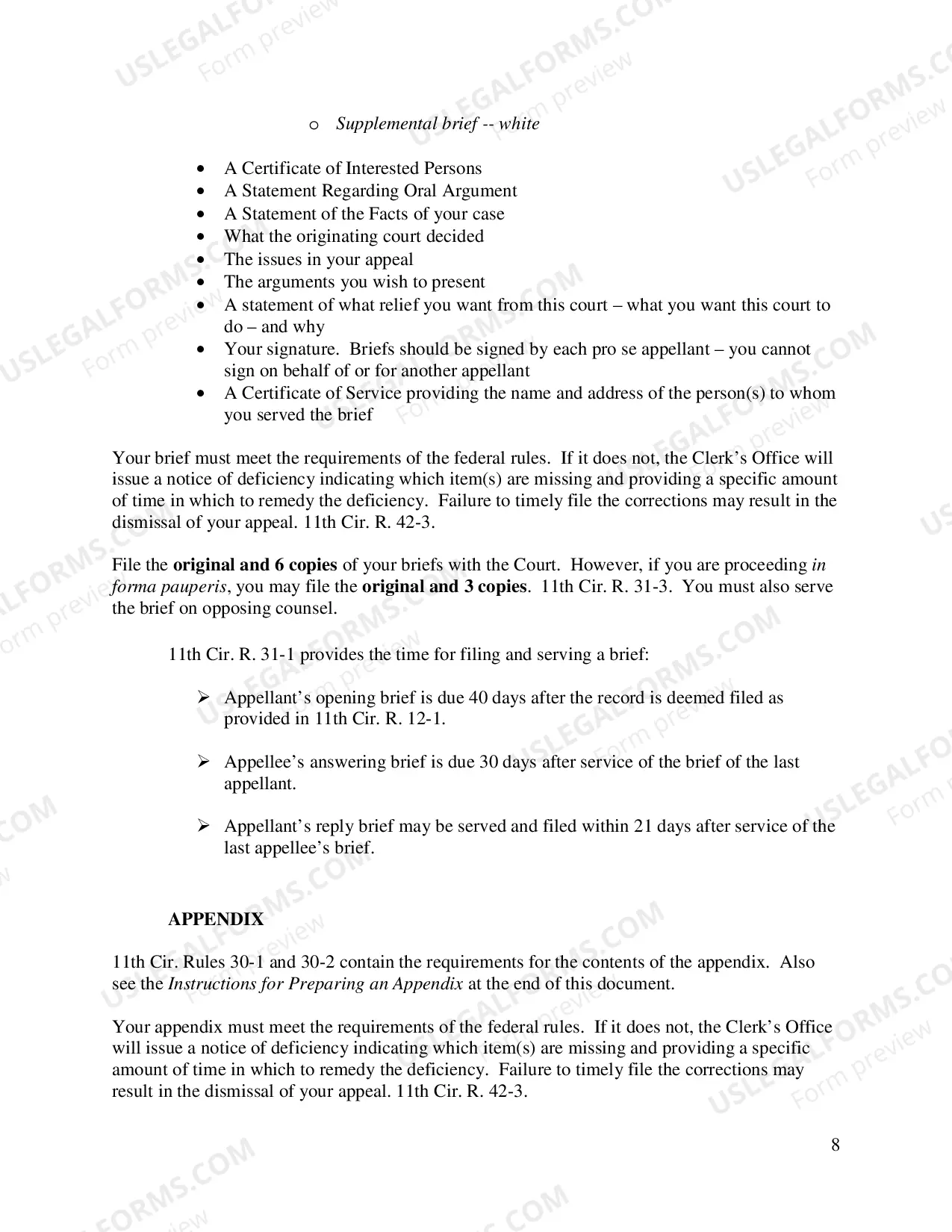 Preview Preparing an Appeal - Pro Se Appellants