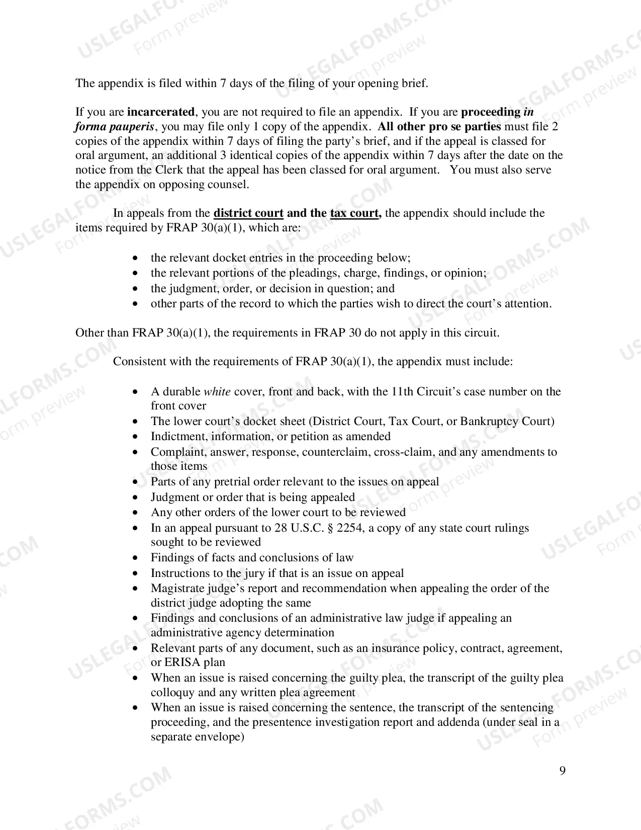 Preview Preparing an Appeal - Pro Se Appellants