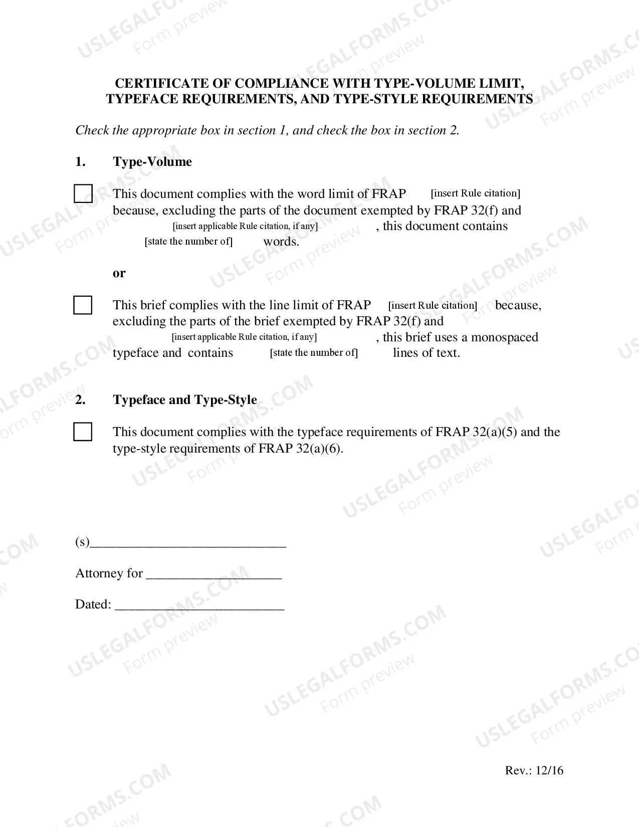 Preview SAMPLE CERTIFICATE OF COMPLIANCE