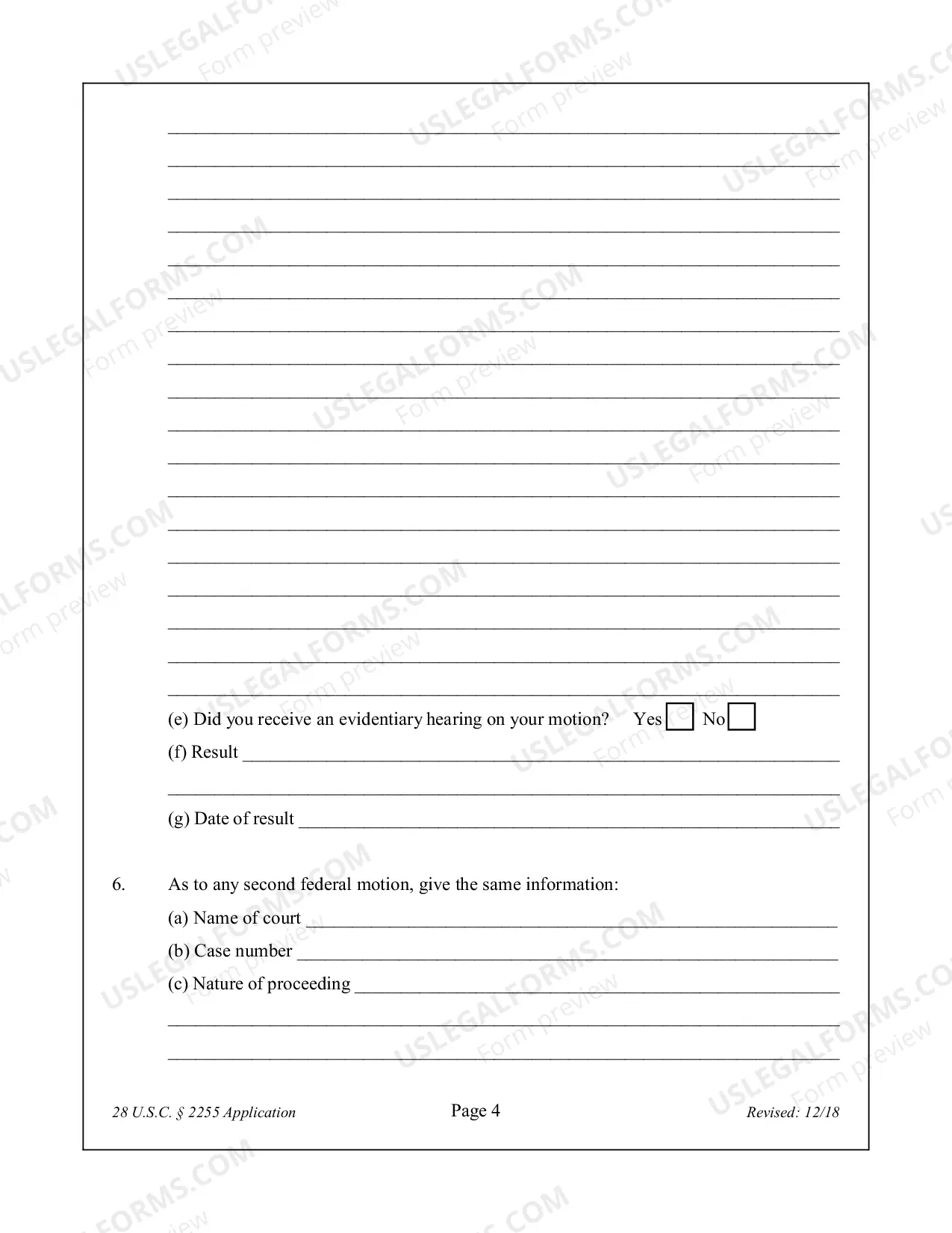Preview APPLICATION FOR LEAVE TO FILE A SECOND OR SUCCESSIVE MOTION TO VACATE, SET ASIDE OR CORRECT SENTENCE 28 U.S.C. Sec. 2255