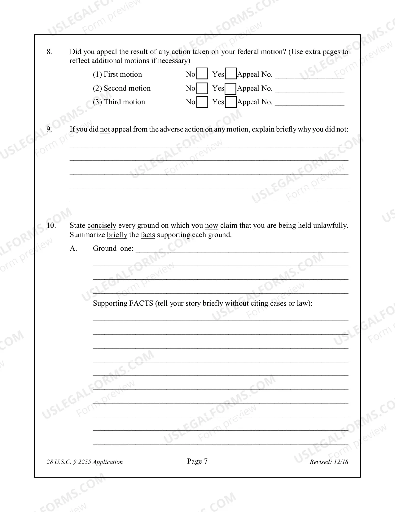 Preview APPLICATION FOR LEAVE TO FILE A SECOND OR SUCCESSIVE MOTION TO VACATE, SET ASIDE OR CORRECT SENTENCE 28 U.S.C. Sec. 2255